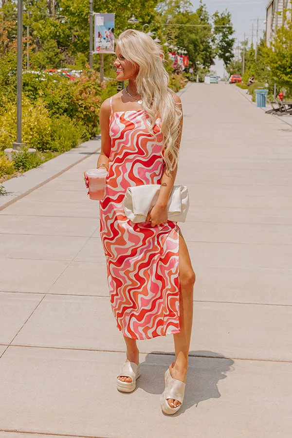 Mod Mood Satin Maxi Dress sold by Impressions