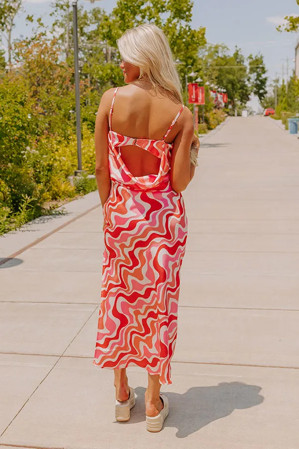 Mod Mood Satin Maxi Dress sold by Impressions product image thumbnail 3