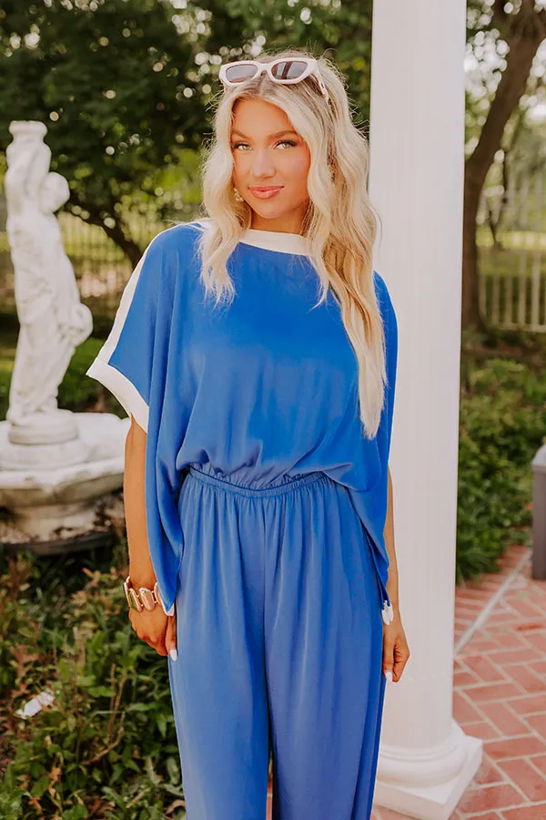 Brooklyn Babe Jumpsuit in Ocean Blue sold by Impressions product image thumbnail 2