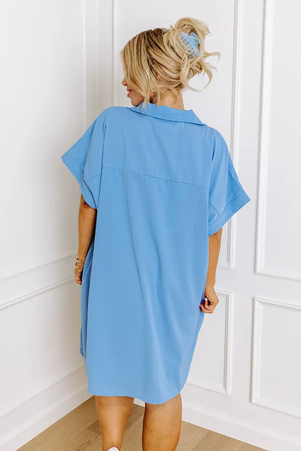 Effortless Radiance Shift Dress in Sky Blue Curves sold by Impressions product image thumbnail 3
