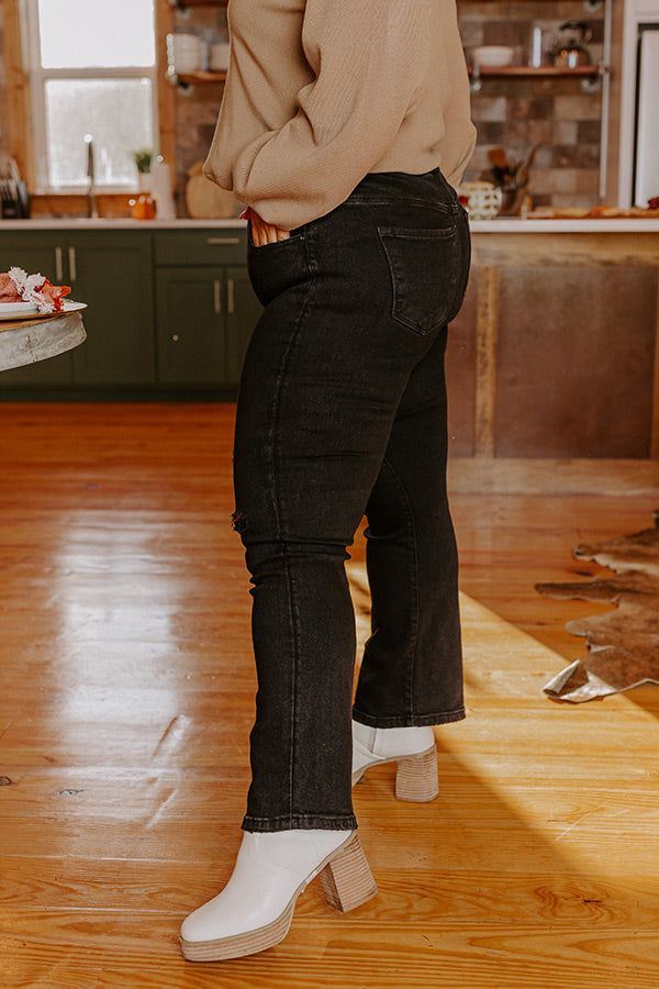 The Edith High Waist Distressed Straight Leg Jean Curves sold by Impressions product image thumbnail 3
