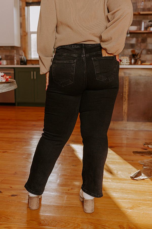 The Edith High Waist Distressed Straight Leg Jean Curves sold by Impressions product image thumbnail 4