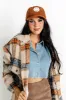 Remember To Smile Corduroy Baseball Cap in Brown sold by Impressions