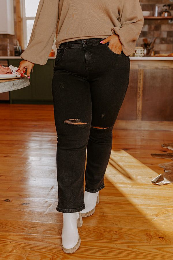 The Edith High Waist Distressed Straight Leg Jean Curves sold by Impressions product image thumbnail 2