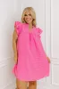 Casually Chic Shift Dress In Pink Curves sold by Impressions