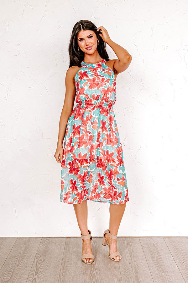 Driving Down Sunset Floral Dress sold by Impressions