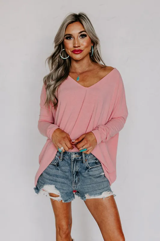 Closer To Home Shift Top in Pink sold by Impressions