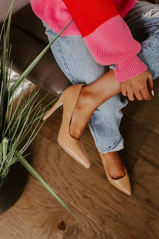 The Buxton Faux Leather Heel in Iced Mocha sold by Impressions