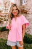 Gelato Date Linen-Blend Shift Top sold by Impressions