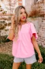 Gelato Date Linen-Blend Shift Top sold by Impressions