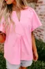 Gelato Date Linen-Blend Shift Top sold by Impressions