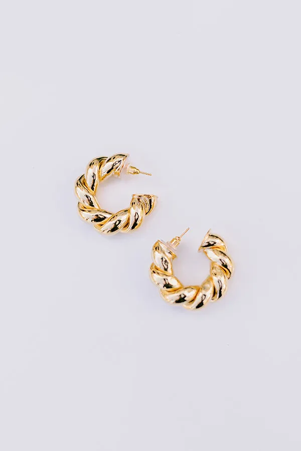 Coiled Gold Hoop Earrings sold by Impressions