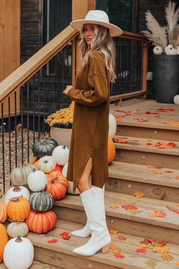 Fate Would Have It Sweater Dress In Camel sold by Impressions product image thumbnail 4