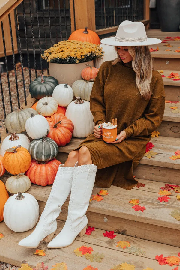 Fate Would Have It Sweater Dress In Camel sold by Impressions product image thumbnail 5