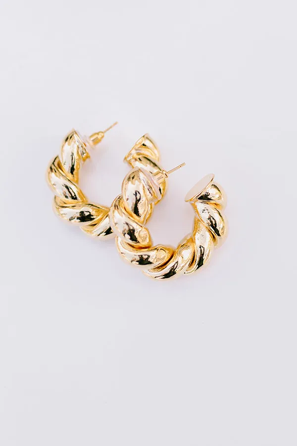 Coiled Gold Hoop Earrings sold by Impressions product image thumbnail 2