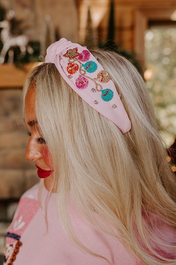 Christmas Carol Embellished Headband In Baby Pink sold by Impressions product image thumbnail 2
