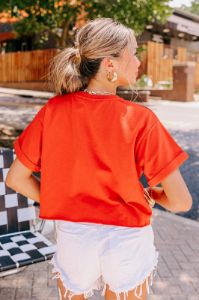 Game Day Embroidered Crop Top sold by Impressions