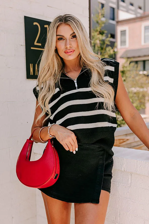 Midnight Dreams Stripe Sweater Vest In Black sold by Impressions product image thumbnail 4