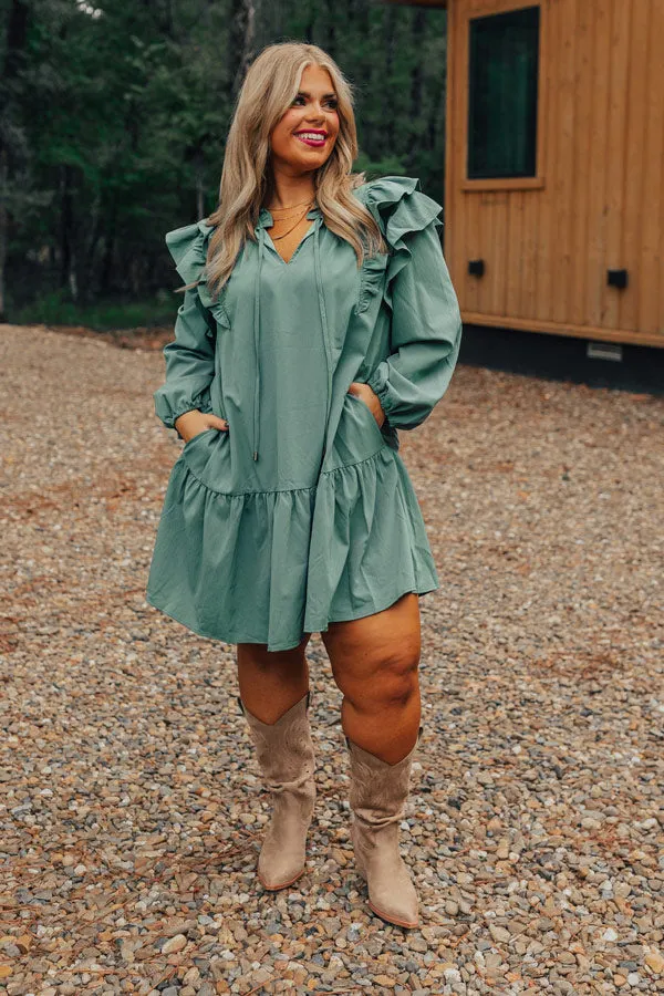 New To Town Shift Dress In Pear Curves sold by Impressions product image thumbnail 5