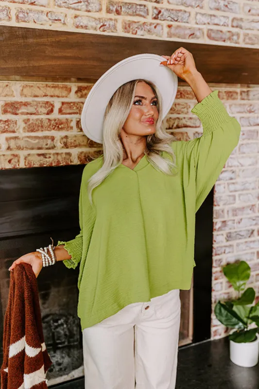 Luxe Lane Shift Top In Lime sold by Impressions