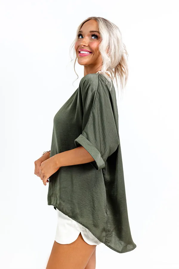 Chic Enterprise Shift Top In Olive sold by Impressions product image thumbnail 4