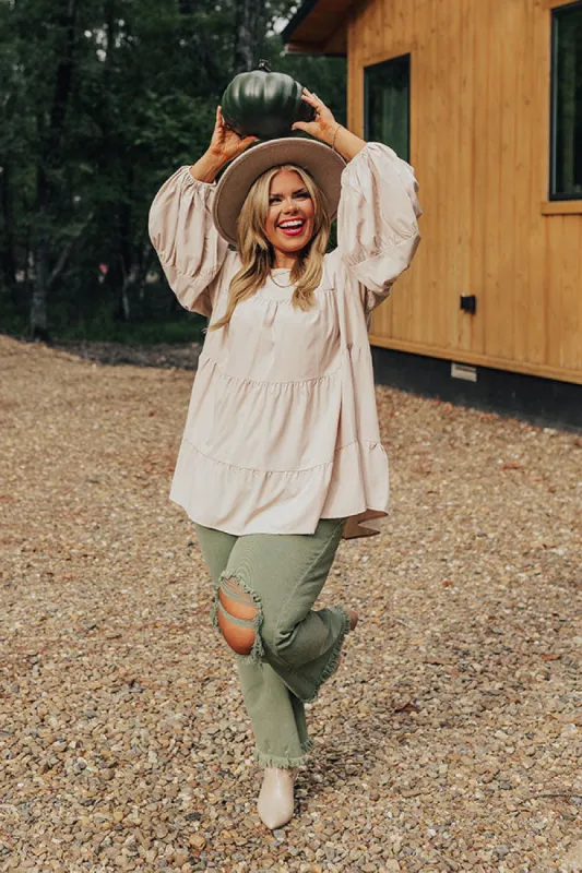 Ever So Posh Shift Top In Champagne Curves sold by Impressions