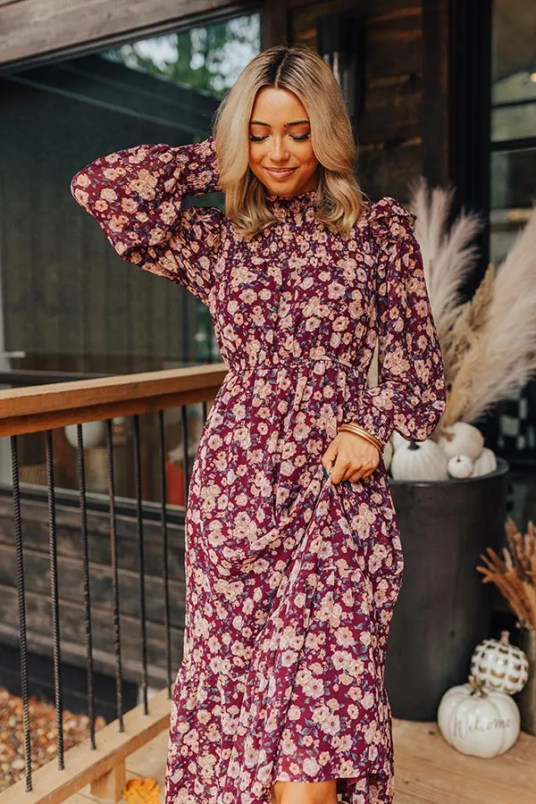 Sangria Toast Floral Midi In Purple sold by Impressions product image thumbnail 5