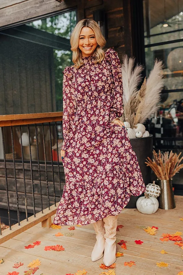 Sangria Toast Floral Midi In Purple sold by Impressions product image thumbnail 2