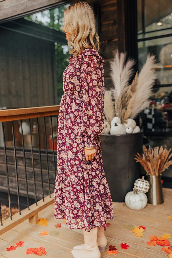 Sangria Toast Floral Midi In Purple sold by Impressions product image thumbnail 4