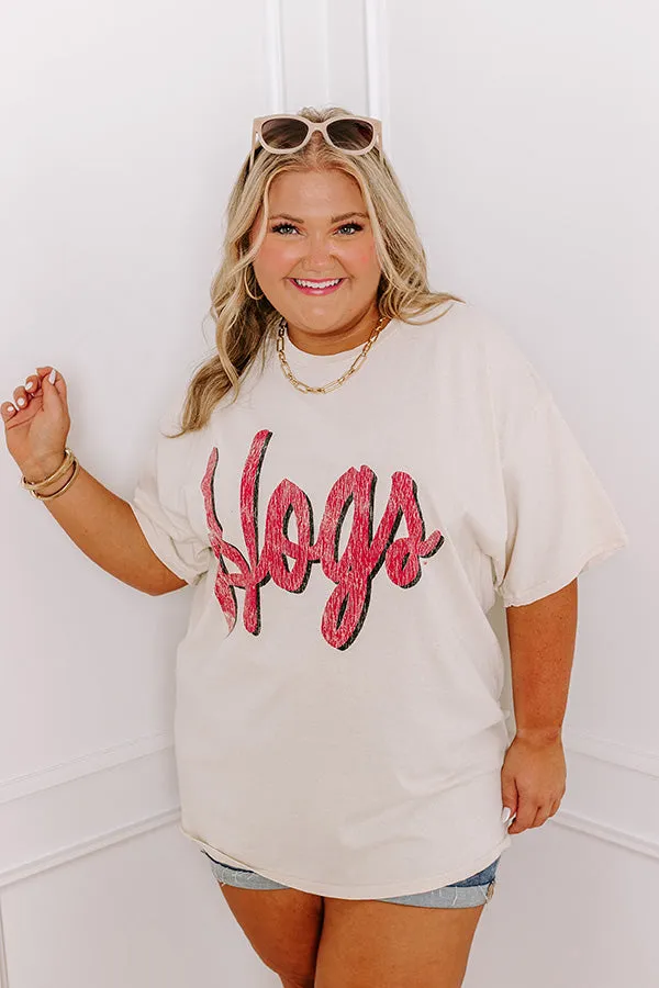 Hogs Distressed Vintage Graphic Tee Curves sold by Impressions product image thumbnail 4