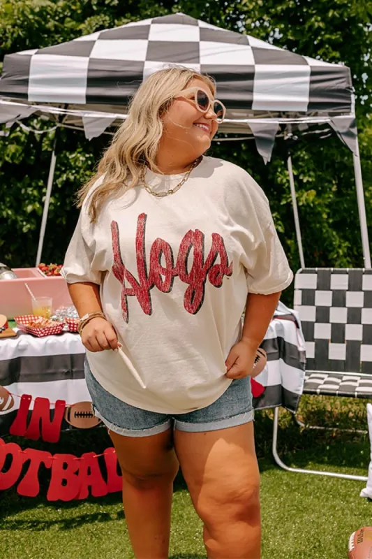 Hogs Distressed Vintage Graphic Tee Curves sold by Impressions
