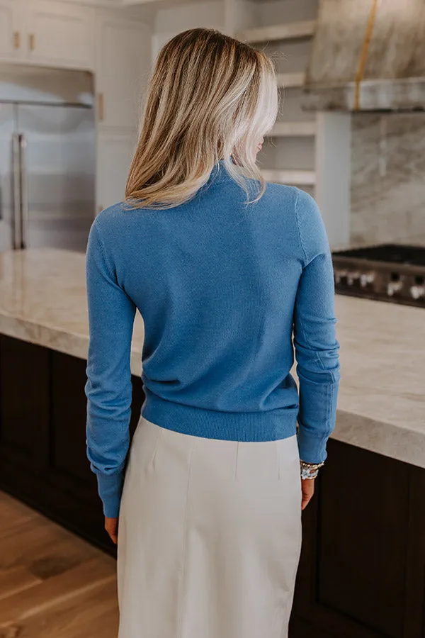 Foliage Falling Sweater Top In Airy Blue sold by Impressions product image thumbnail 4