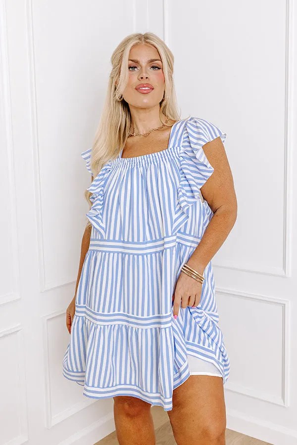 Coastal Shoreline Ruffle Mini Dress Curves sold by Impressions product image thumbnail 4