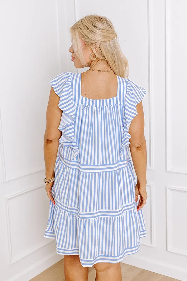 Coastal Shoreline Ruffle Mini Dress Curves sold by Impressions product image thumbnail 3