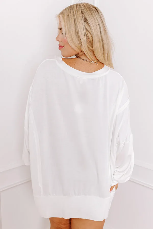 Texas Embroidered Oversized Top in White Curves sold by Impressions product image thumbnail 3