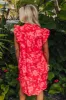 Cabana Date Floral Dress In Red sold by Impressions