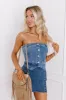 Uptown Happy Hour Denim Crop Top sold by Impressions