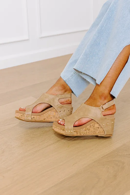 The Blair Faux Leather Wedge in Tan sold by Impressions