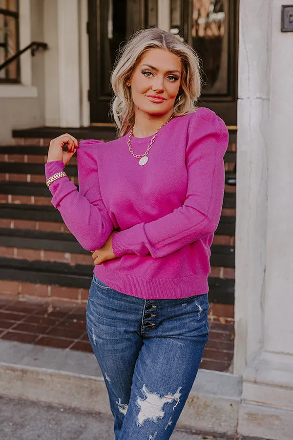 Lovely Tokens Sweater Top In Hot Pink sold by Impressions
