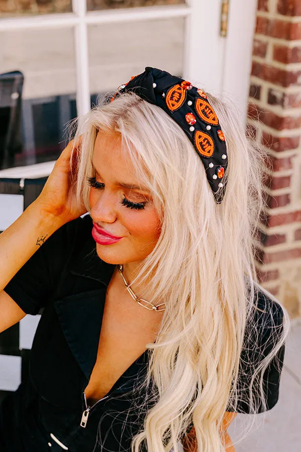 Team Spirit Embellished Headband In Black sold by Impressions