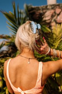 Beach Tripping Hair Claw Clip In Sky Blue sold by Impressions