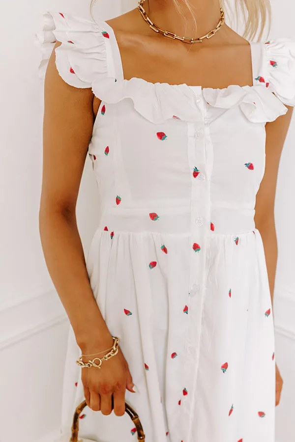 Strawberry Kisses Button Down Midi sold by Impressions product image thumbnail 2