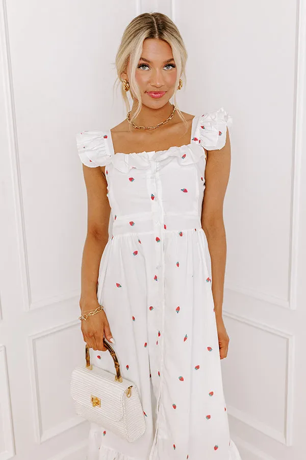 Strawberry Kisses Button Down Midi sold by Impressions product image thumbnail 3