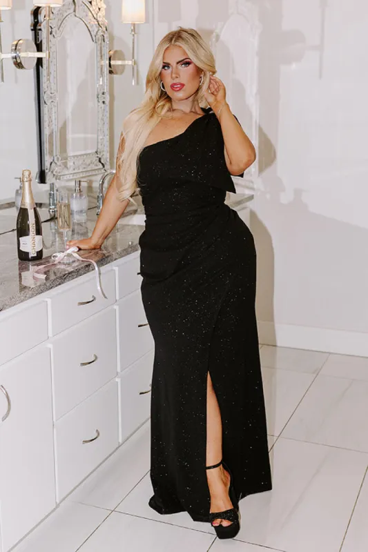 Glamour Girl Glitter Maxi Dress Curves sold by Impressions