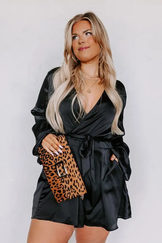 Party Dreams Romper in Black Curves sold by Impressions