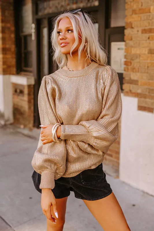 Close To Heart Metallic Sweater Top sold by Impressions