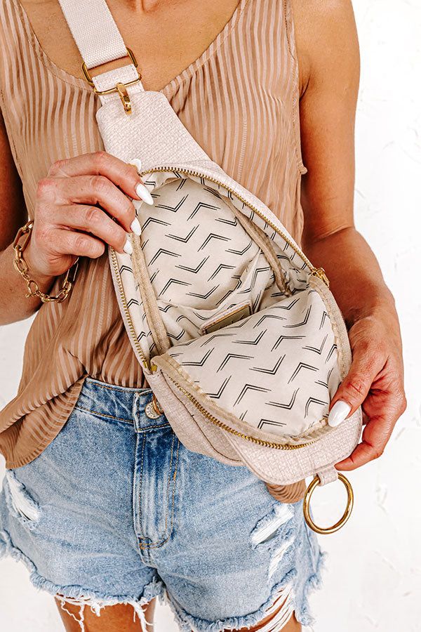 The Brylee Faux Leather Sling Backpack In Natural sold by Impressions product image thumbnail 2