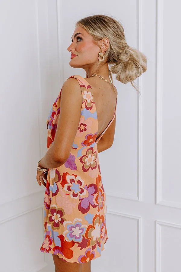 Retro Blooms Linen-Blend Mini Dress sold by Impressions product image thumbnail 4