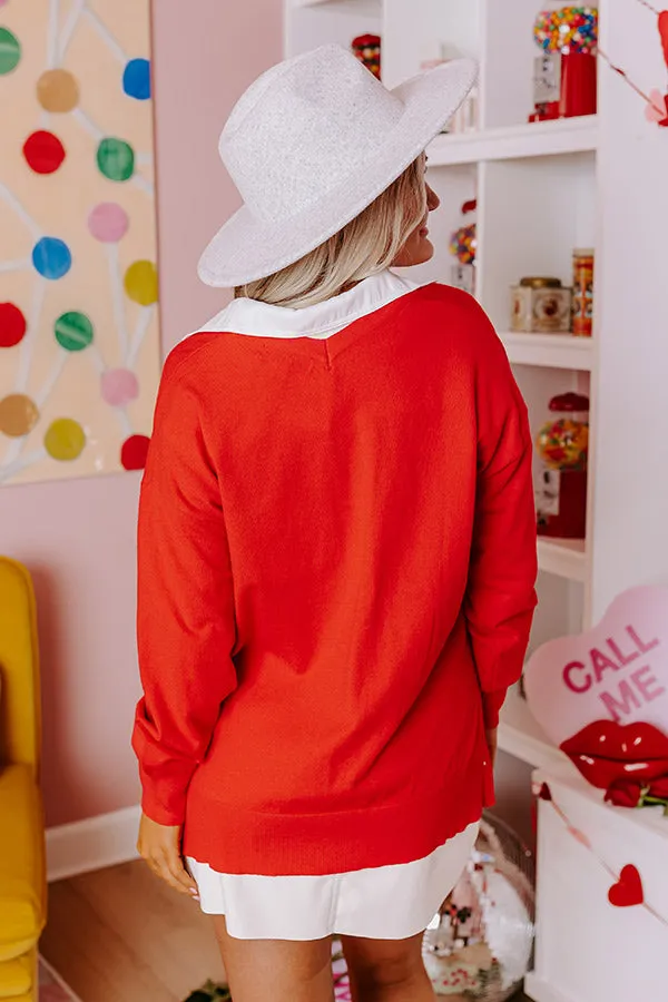 Sincerely Snuggly Sweater Top in Red sold by Impressions product image thumbnail 3