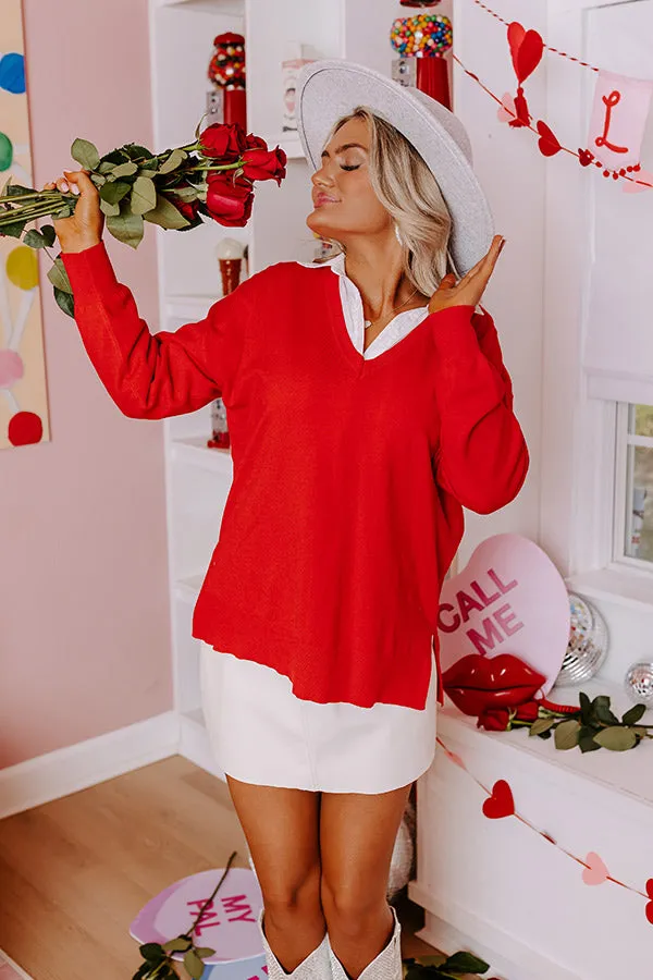 Sincerely Snuggly Sweater Top in Red sold by Impressions product image thumbnail 4